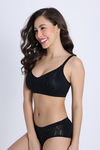 Zivame Freeform Padded Non Wired 3/4th Coverage Tshirt Bra - Black Beauty — thumbnail 3